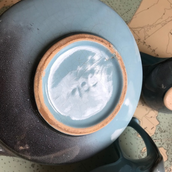 Vintage Beauce Blue Wave Teapot Set - Picture 10 of 10